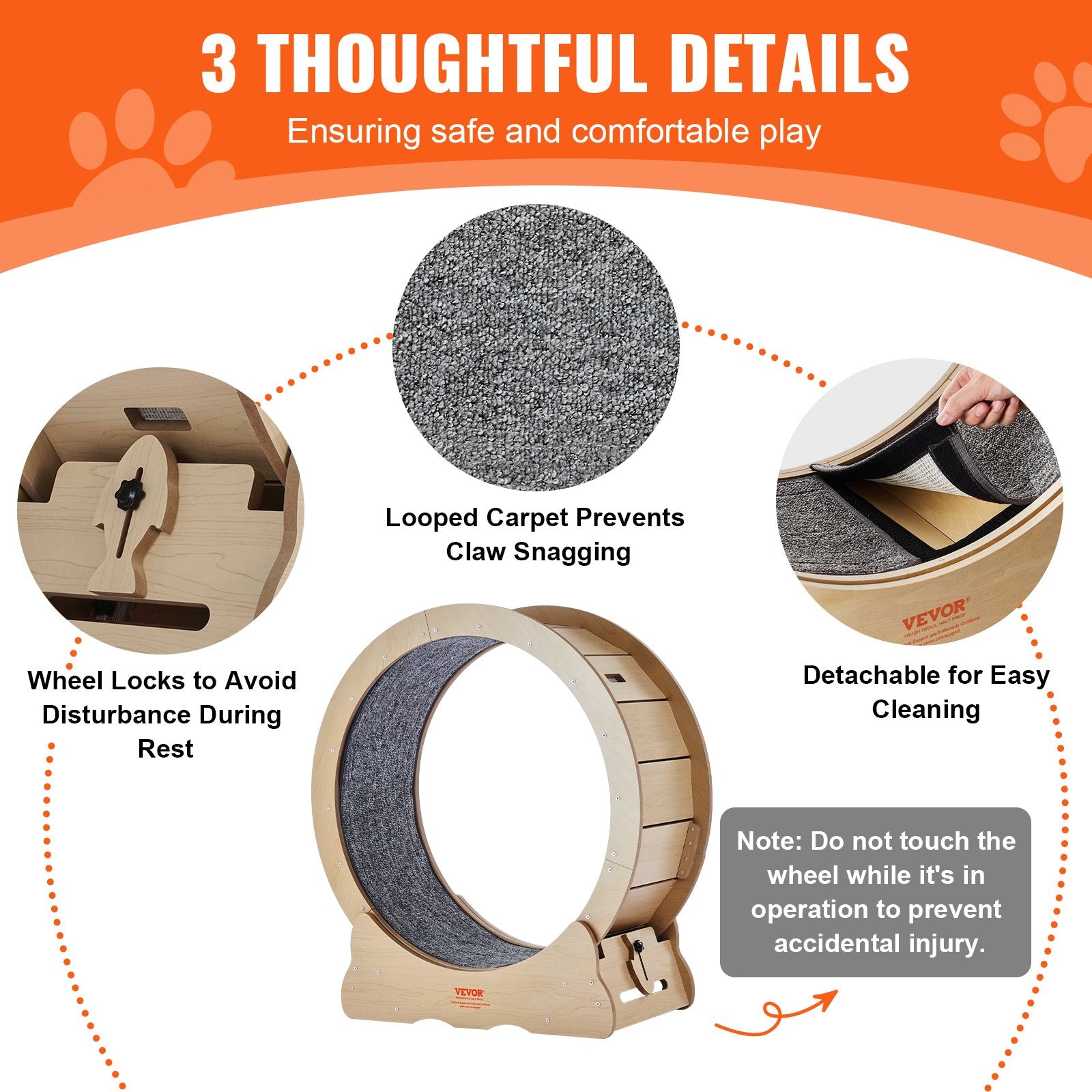 Cat Toys: VEVOR Cat Exercise Wheel Large Cat Treadmill Wheel for Indoor Cats 29.5 inch