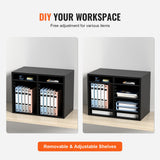 Bookcases & Shelves: VEVOR Wood Literature Organizer Adjustable File Sorter 12 Compartments Black
