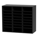 Bookcases & Shelves: VEVOR Wood Literature Organizer Adjustable File Sorter 24 Compartments Black
