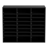 Bookcases & Shelves: VEVOR Wood Literature Organizer Adjustable File Sorter 24 Compartments Black