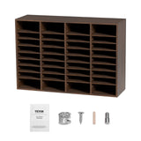 Calendars, Organisers & Planners: VEVOR Literature Organizers, 36 Compartments Office Mailbox with Adjustable Shelves, Wood Literature Sorter 997x305x680 mm for Office, Home, Classroom, Mailrooms Organization, EPA Certified Brown