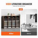 Calendars, Organisers & Planners: VEVOR Literature Organizers, 36 Compartments Office Mailbox with Adjustable Shelves, Wood Literature Sorter 997x305x680 mm for Office, Home, Classroom, Mailrooms Organization, EPA Certified Brown