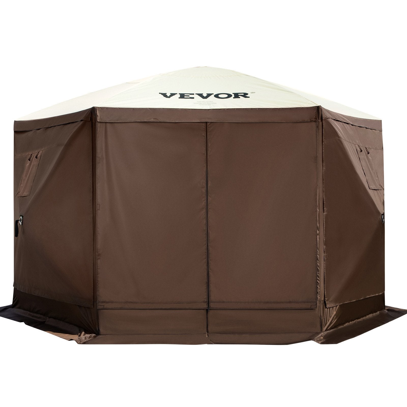 Canopies & Gazebos: VEVOR Pop-up Camping Gazebo Camping Canopy Shelter 6 Sided 10' x 10' Sun Shade