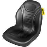 Automotive Parts: VEVOR Universal Lawn Tractor Seat Replacement, Compact High Back Mower Seat, Black Vinyl Forklift Seat, Central Drain Hole Skid Steer Seat with Mounting Bolt Patterns of 8" x 11.5" & 11.25" x 11.5"