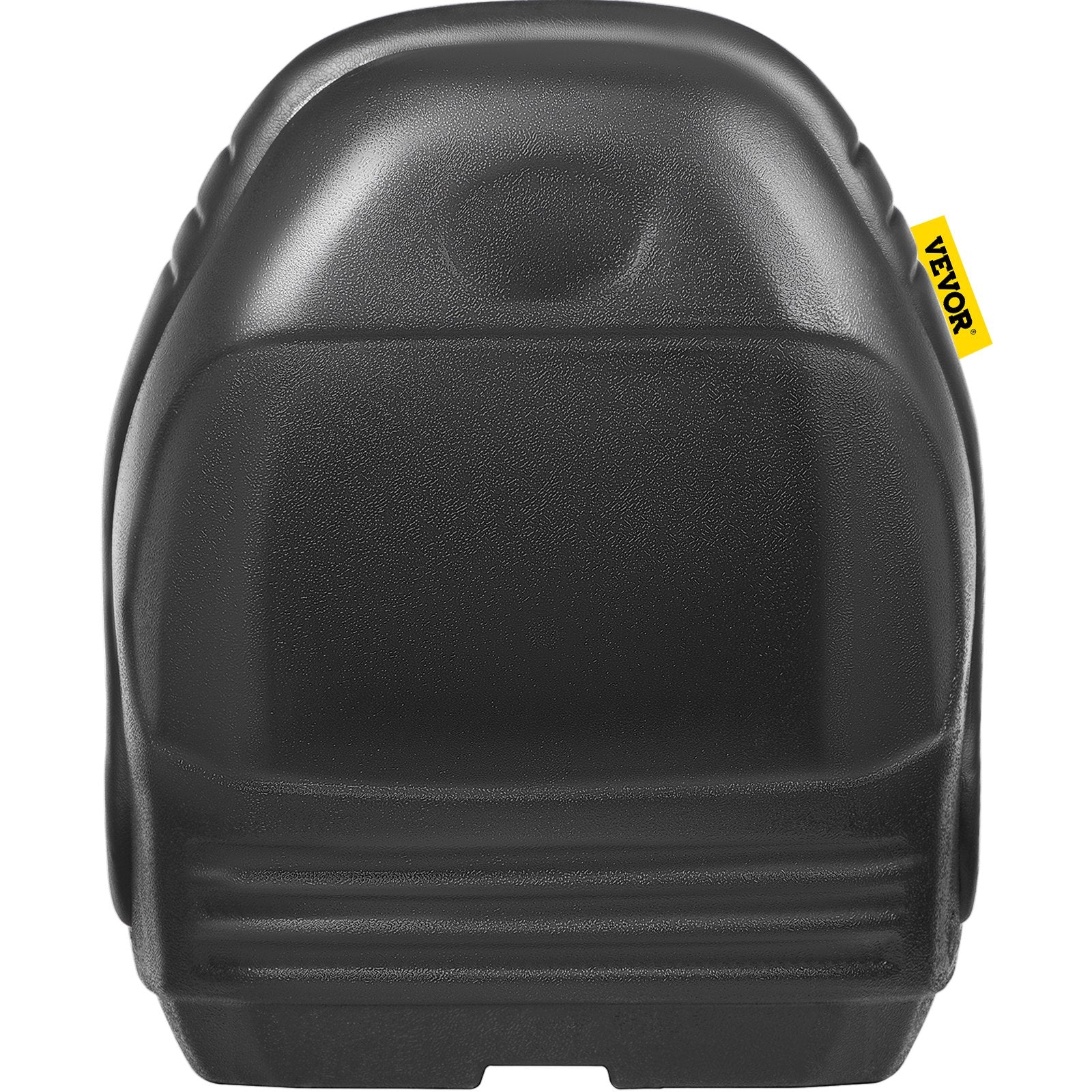 Universal Lawn Tractor Seat Replacement, Compact High Back Mower Seat, Black Vinyl Forklift Seat, Central Drain Hole Skid Steer Seat with Mounting Bolt Patterns of 8" x 11.5" & 11.25" x 11.5"