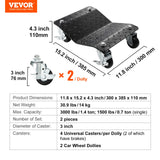 Automotive Repair & Speciality Tools: VEVOR Car Dolly Wheel Tire Dolly 2 PCS Heavy Duty Skate Auto Repair Dolly 3000LB
