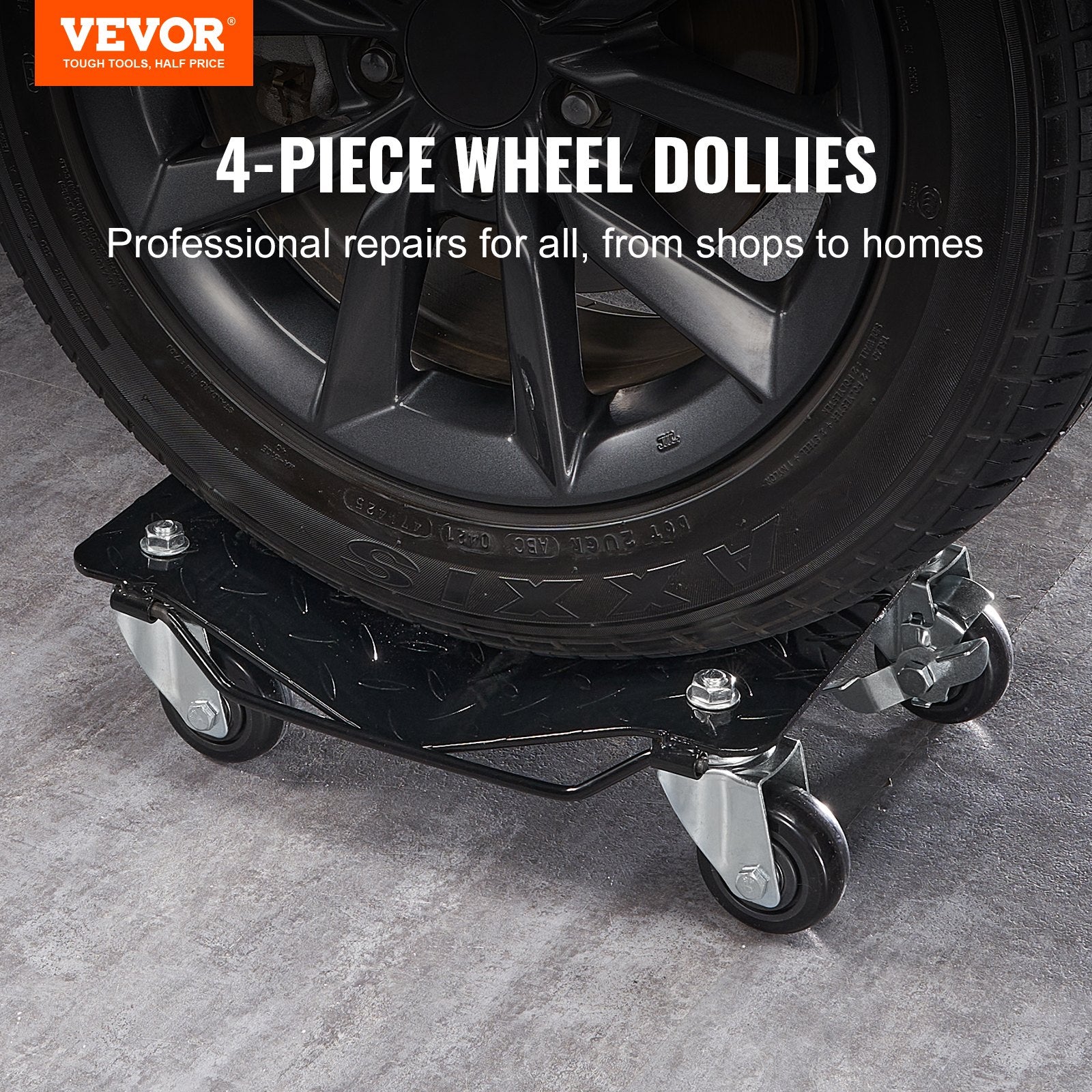 Automotive Repair & Speciality Tools: VEVOR Car Dolly Wheel Tire Dolly 4 PCS Heavy Duty Skate Auto Repair Dolly 6000LB