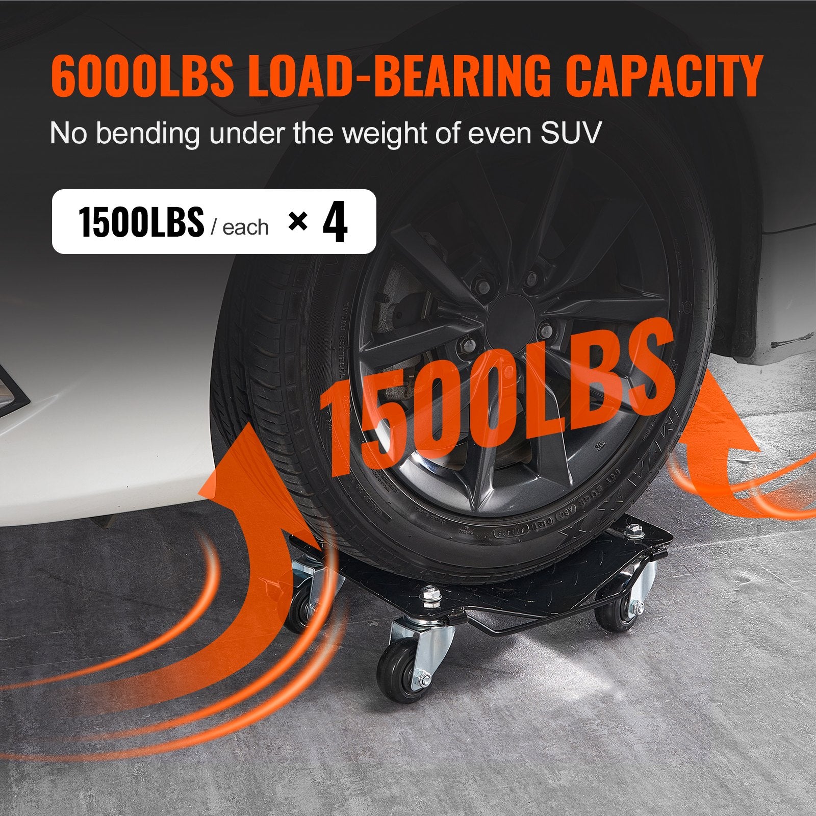 Automotive Repair & Speciality Tools: VEVOR Car Dolly Wheel Tire Dolly 4 PCS Heavy Duty Skate Auto Repair Dolly 6000LB