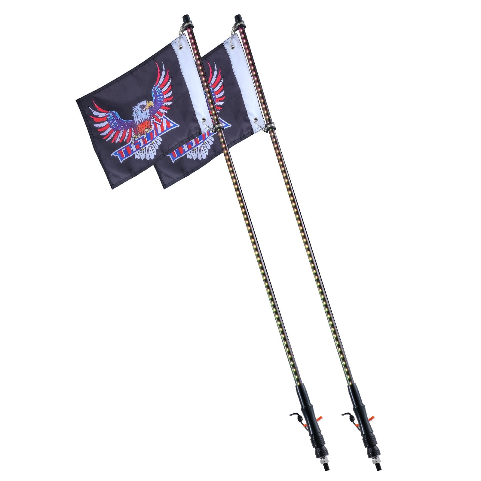 Hoverboards: VEVOR 2 PCS 3 FT Whip Light, APP & RF Remote Control Led Whip Light, Waterproof RGB Chasing Lighted Whips with 4 Flags, for UTVs, ATVs, Motorcycles, RZR, Can-am, Trucks, Off-road, Go-karts