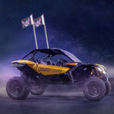 Hoverboards: VEVOR 2 PCS 3 FT Whip Light, APP & RF Remote Control Led Whip Light, Waterproof RGB Chasing Lighted Whips with 4 Flags, for UTVs, ATVs, Motorcycles, RZR, Can-am, Trucks, Off-road, Go-karts