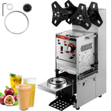 Food Storage: VEVOR Semi-automatic Cup Sealing Machine Cup Sealer Silver 300-500 Cups/Hour