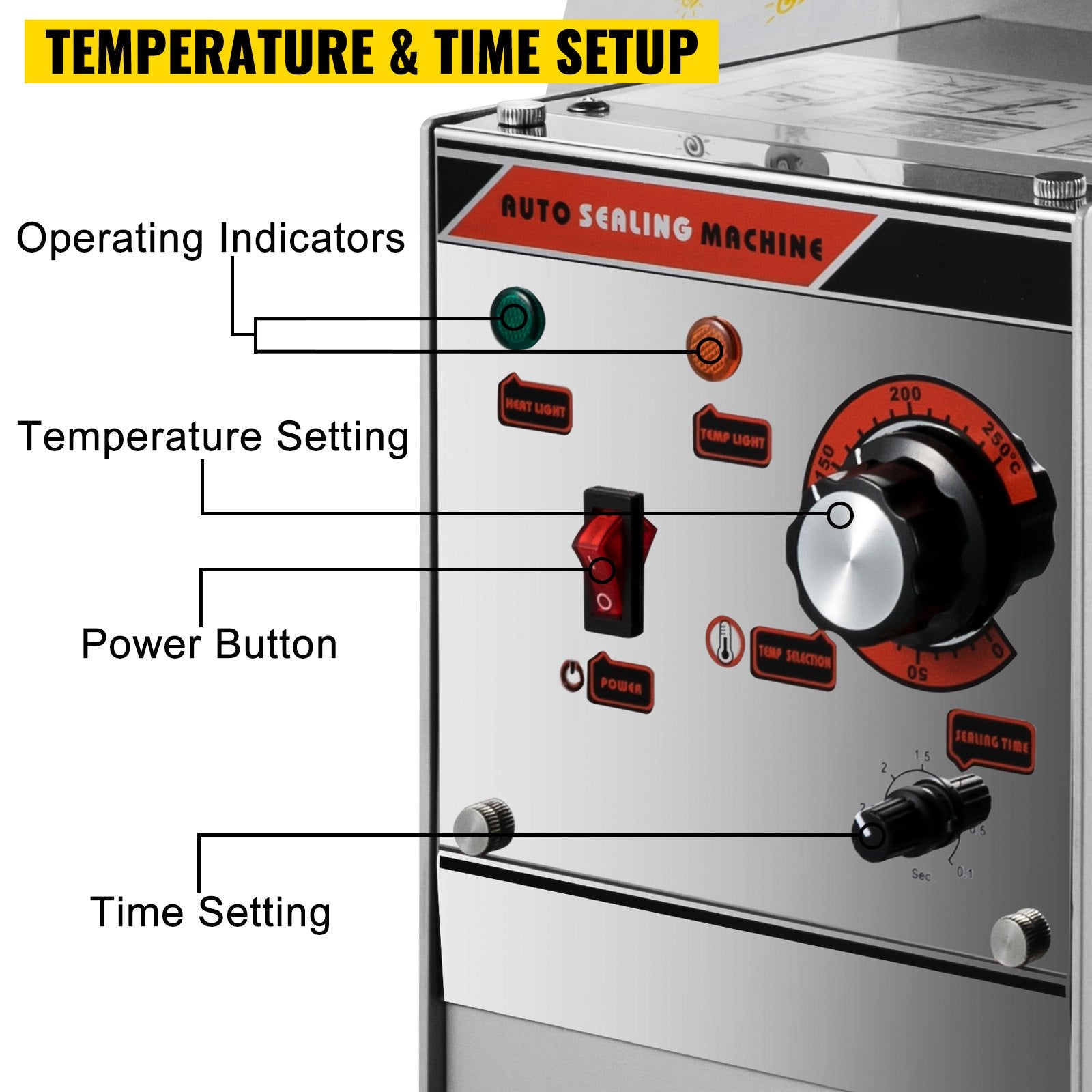 Food Storage: VEVOR Semi-automatic Cup Sealing Machine Cup Sealer Silver 300-500 Cups/Hour