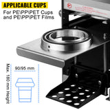 Food Storage: VEVOR Semi-automatic Cup Sealing Machine Cup Sealer Silver 300-500 Cups/Hour