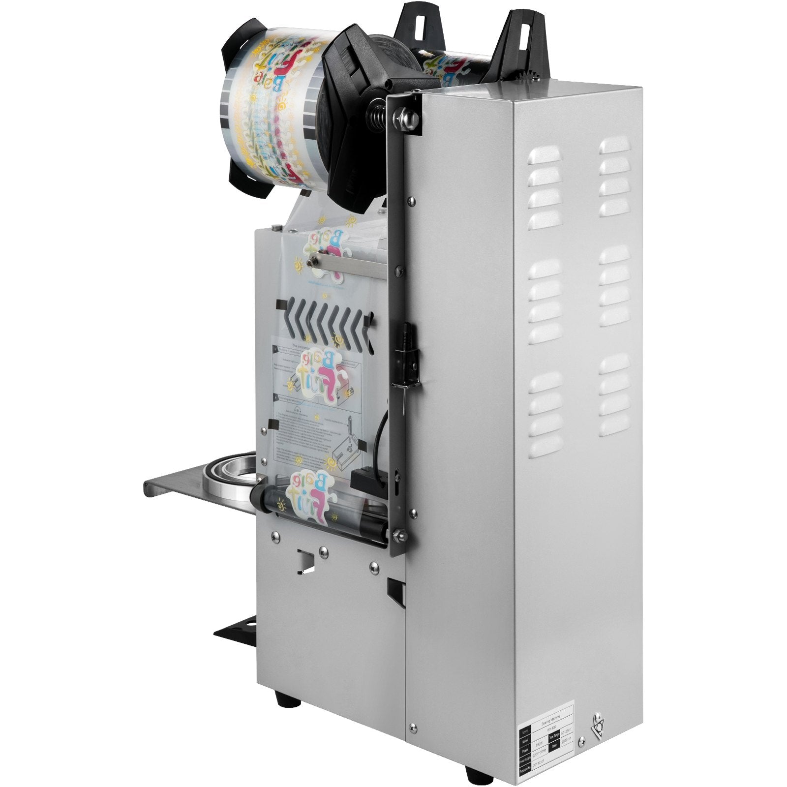 Food Storage: VEVOR Semi-automatic Cup Sealing Machine Cup Sealer Silver 300-500 Cups/Hour