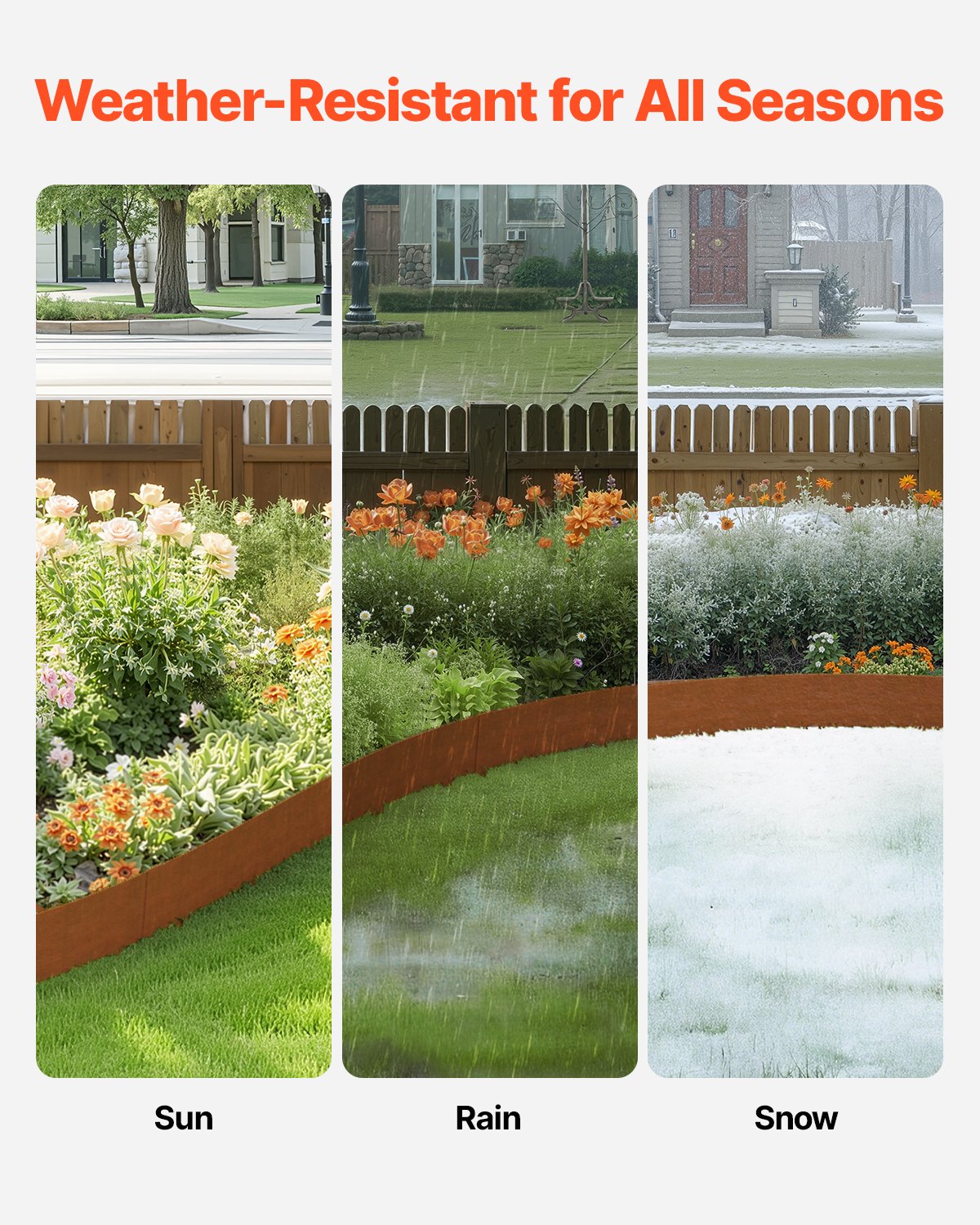 Laundry Cleaning Supplies: VEVOR Steel Landscape Edging, 10 Packs 40 x 4.5 in Weather-Resistant & Pre-Rust Metal Landscape Edging, Bendable Garden Edging Border, Heavy Duty Lawn Edging, Flower Bed Yard Pathway Divider