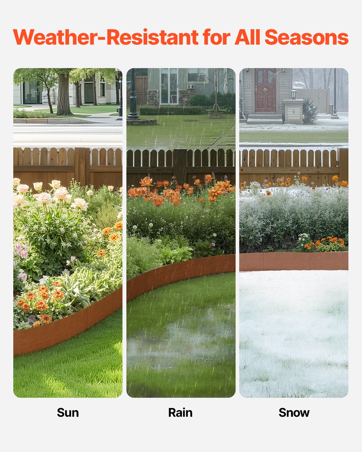 Laundry Cleaning Supplies: VEVOR Steel Landscape Edging, 6 Packs 40 x 6 in Weather-Resistant & Pre-Rust Metal Landscape Edging, Bendable Garden Edging Border, Heavy Duty Lawn Edging, Flower Bed Yard Pathway Divider