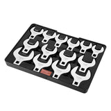 Basketball & Basketball Accessories: VEVOR Crowfoot Wrench Set, 1/2" Drive 14-Piece SAE (1-1/16" - 2") Crows Foot Wrench Set with Storage Tray, 40CR Material with Laser Etched Sizing, for Mechanical Maintenance or Repairs