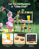Pretend Play: VEVOR Wooden Mud Kitchen Outdoor Toy Play Kitchen Set for Kids Pretend Playset