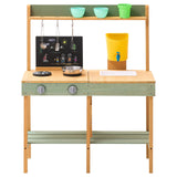 Pretend Play: VEVOR Wooden Mud Kitchen Outdoor Toy Play Kitchen Set for Kids Pretend Playset