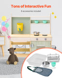 Pretend Play: VEVOR Wooden Mud Kitchen Outdoor Toy Play Kitchen Set for Kids Pretend Playset