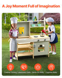 Pretend Play: VEVOR Wooden Mud Kitchen Outdoor Toy Play Kitchen Set for Kids Pretend Playset