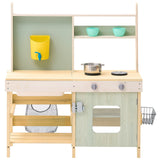 Pretend Play: VEVOR Wooden Mud Kitchen Outdoor Toy Play Kitchen Set for Kids Pretend Playset