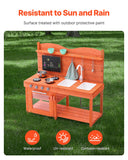Pretend Play: VEVOR Wooden Mud Kitchen Outdoor Toy Play Kitchen Set for Kids Pretend Playset