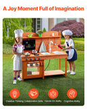 Pretend Play: VEVOR Wooden Mud Kitchen Outdoor Toy Play Kitchen Set for Kids Pretend Playset