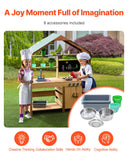 Pretend Play: VEVOR Wooden Mud Kitchen Outdoor Toy Play Kitchen Set for Kids Pretend Playset
