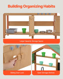 Pretend Play: VEVOR Wooden Mud Kitchen Outdoor Toy Play Kitchen Set for Kids Pretend Playset