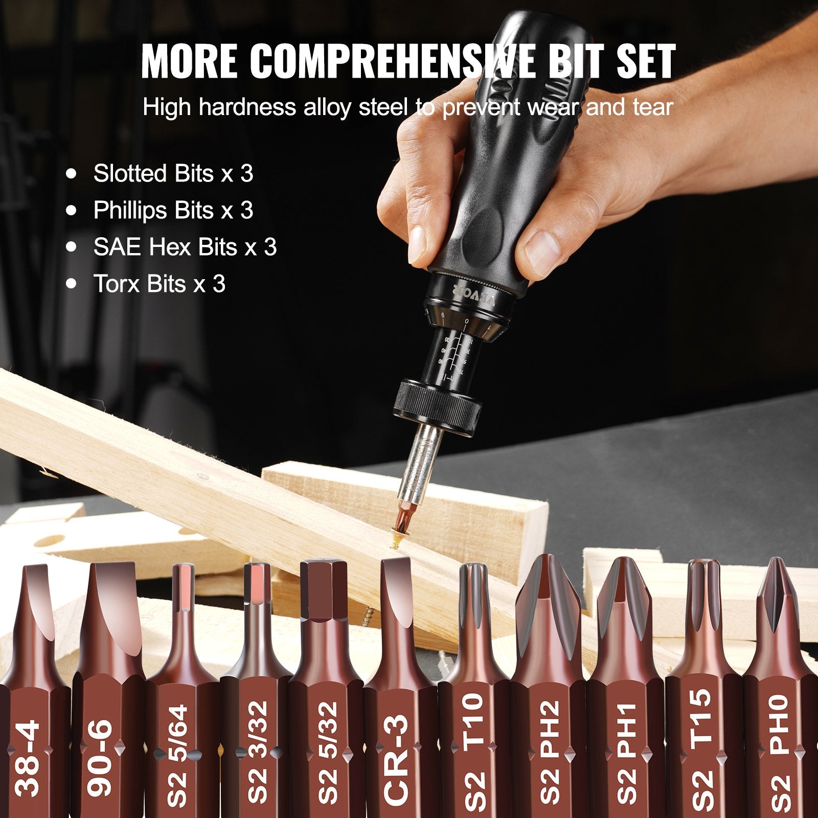 Screwdrivers: VEVOR Adjustable Torque Screwdriver 1/4