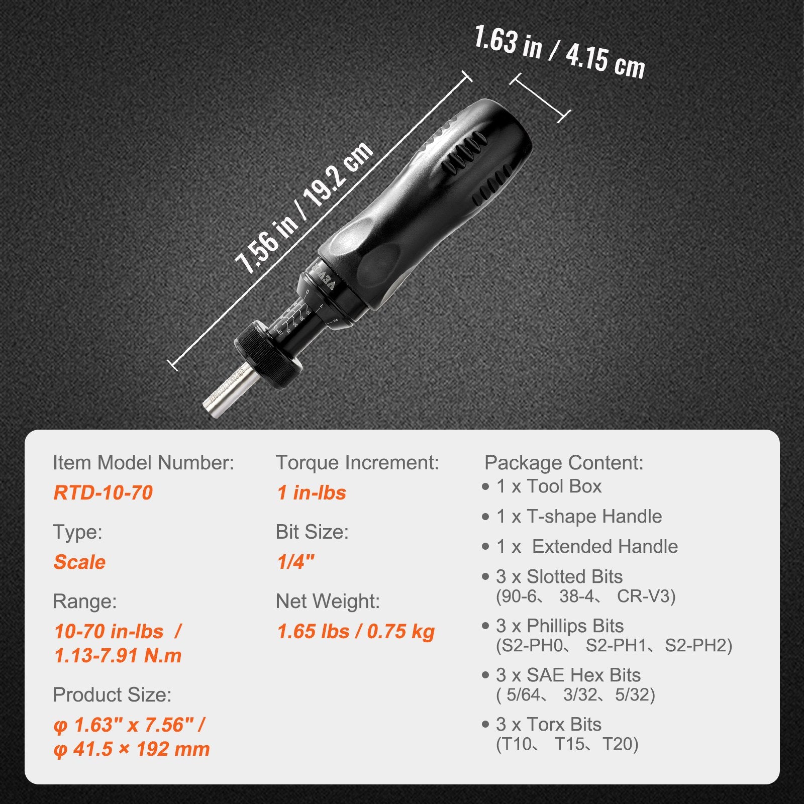 Screwdrivers: VEVOR Adjustable Torque Screwdriver 1/4