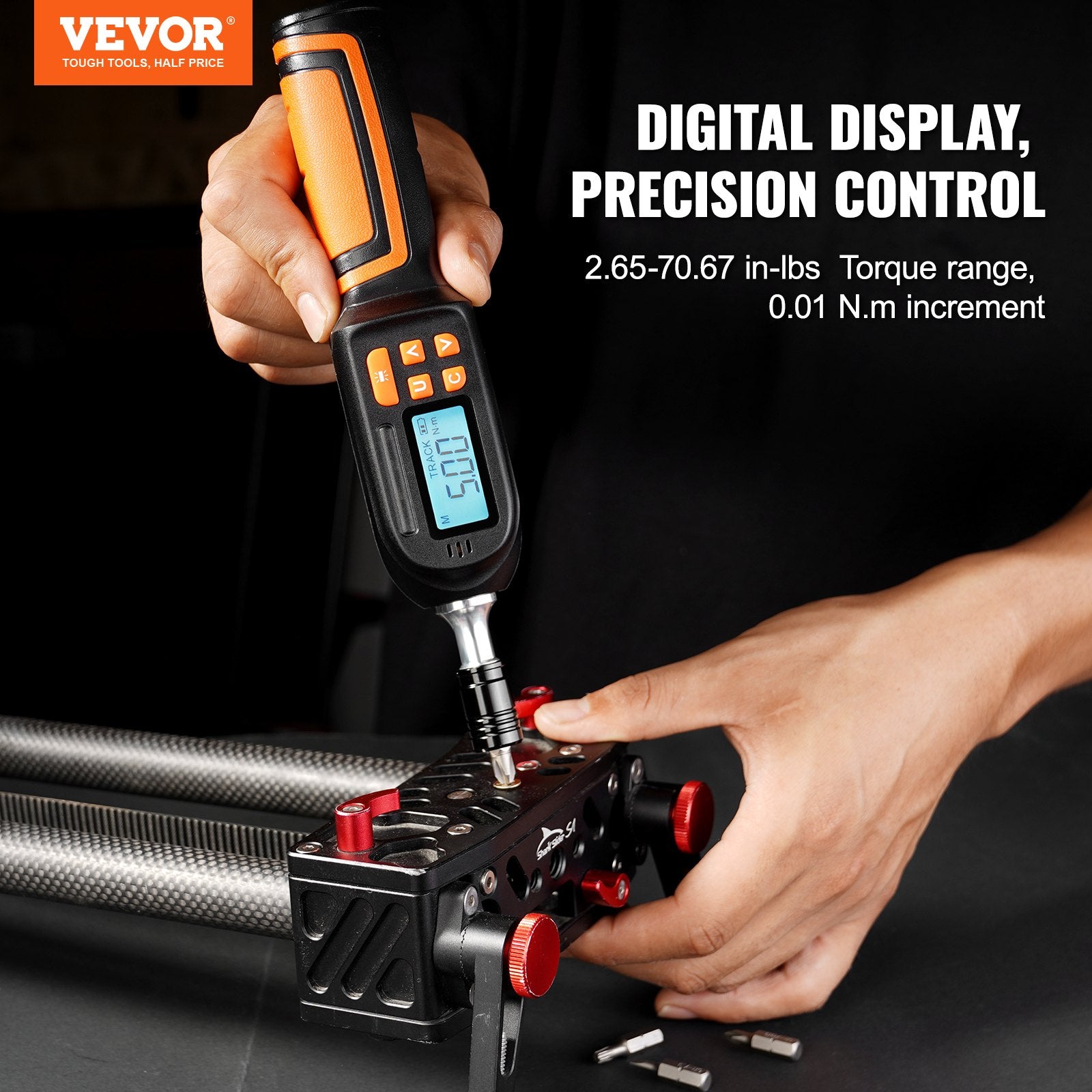 Screwdrivers: VEVOR Digital Torque Screwdriver 1/4" Range 2.65-70.67in/lb w/ 0.01N.m Increment