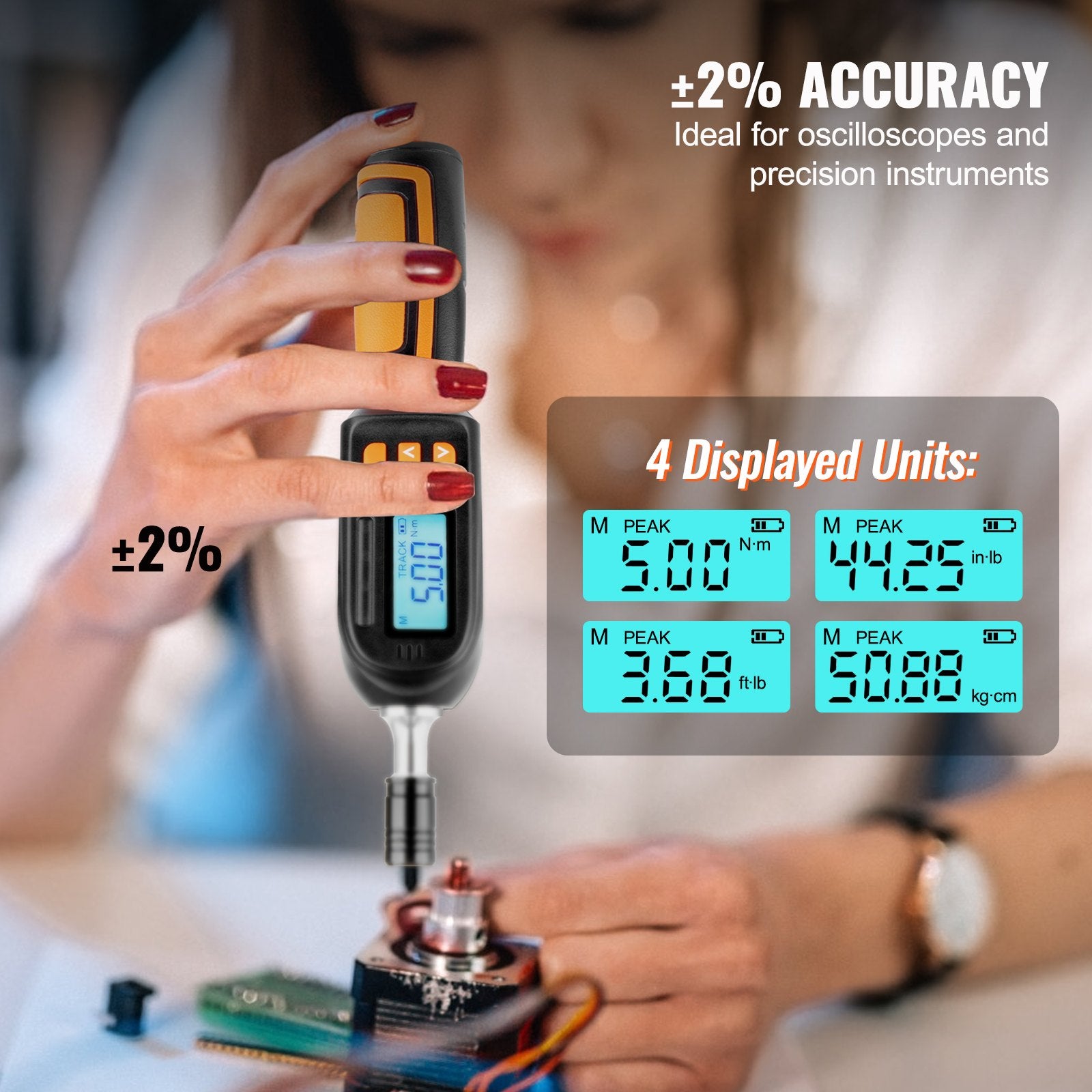 Screwdrivers: VEVOR Digital Torque Screwdriver 1/4" Range 2.65-70.67in/lb w/ 0.01N.m Increment