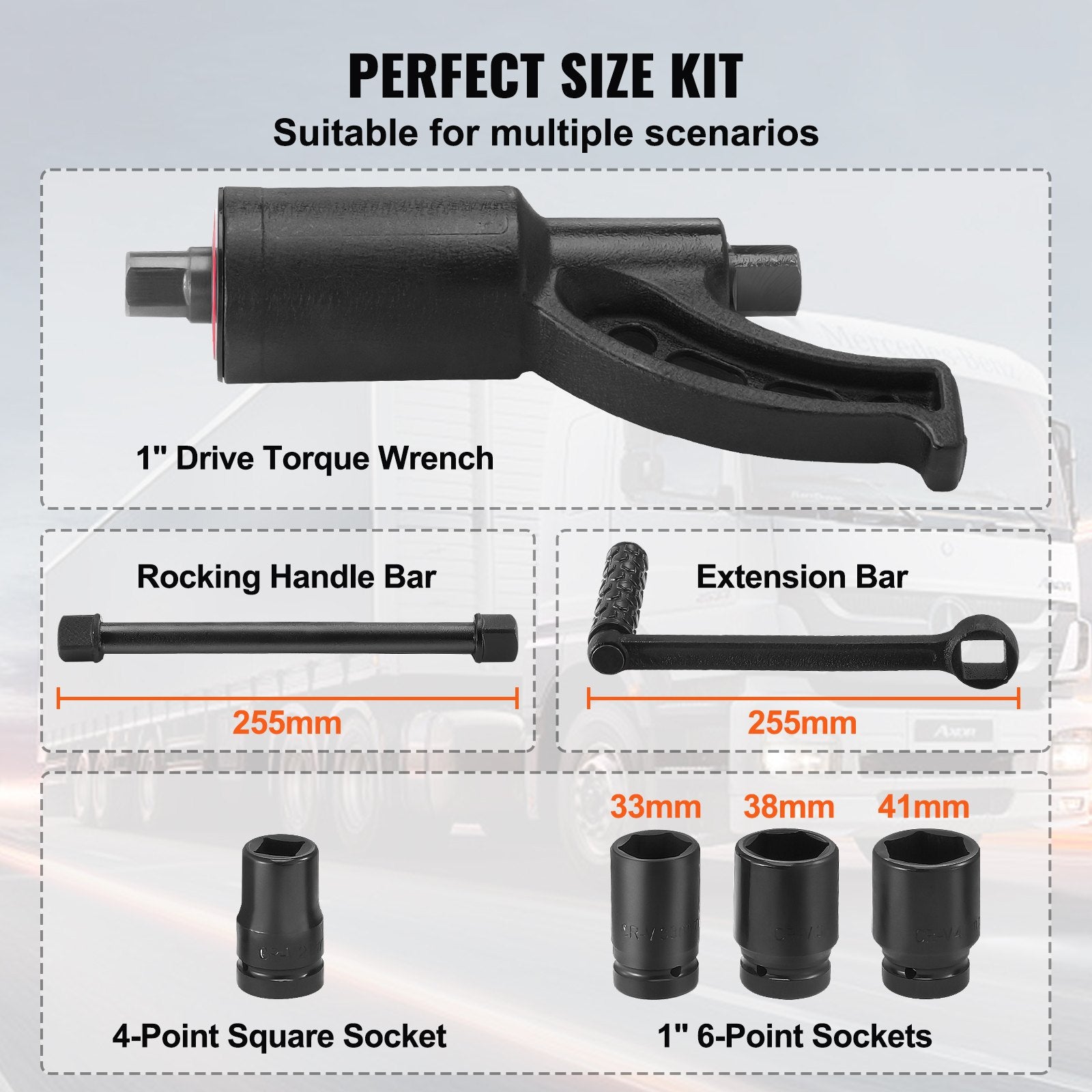 Automotive Repair & Speciality Tools: VEVOR Torque Multiplier, Heavy Duty Torque Multiplier Wrench Set, 1 Inch Drive Lug Nut Wrench Torque Multiplier, 1:58 4800N.m Lug Nut Remover, with 4 Sockets and Storage Case for Truck Trailer RV