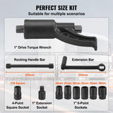 Automotive Repair & Speciality Tools: VEVOR Torque Multiplier, Heavy Duty Torque Multiplier Wrench Set, 1 Inch Drive Lug Nut Wrench Torque Multiplier, 1:58 4800N.m Lug Nut Remover, with 8 Sockets and Storage Case for Truck Trailer RV