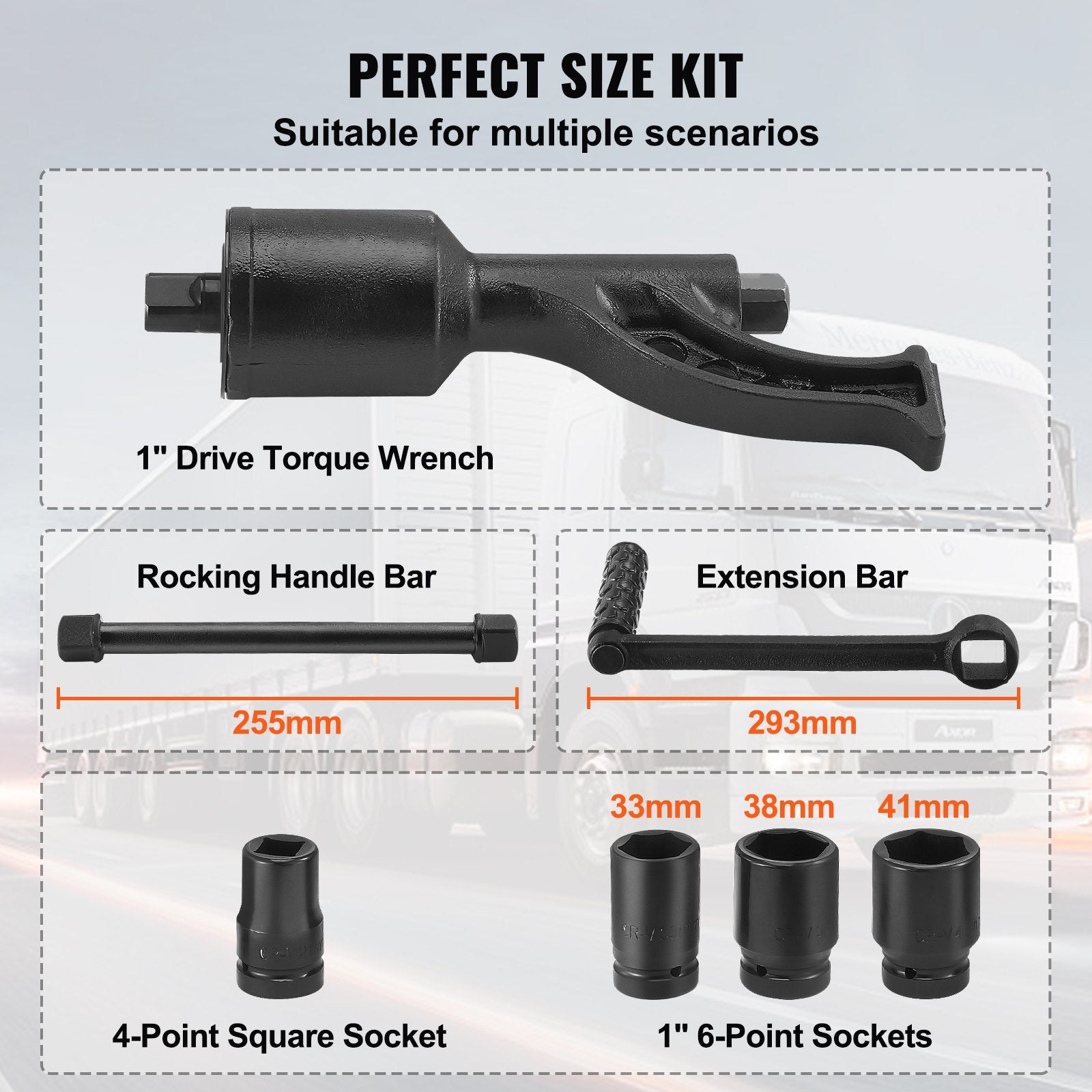 Automotive Repair & Speciality Tools: VEVOR Torque Multiplier, Heavy Duty Torque Multiplier Wrench Set, 1 Inch Drive Lug Nut Wrench Torque Multiplier, 1:64 6800N.m Lug Nut Remover, with 4 Sockets and Storage Case for Truck Trailer RV