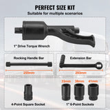 Automotive Repair & Speciality Tools: VEVOR Torque Multiplier, Heavy Duty Torque Multiplier Wrench Set, 1 Inch Drive Lug Nut Wrench Torque Multiplier, 1:64 6800N.m Lug Nut Remover, with 4 Sockets and Storage Case for Truck Trailer RV