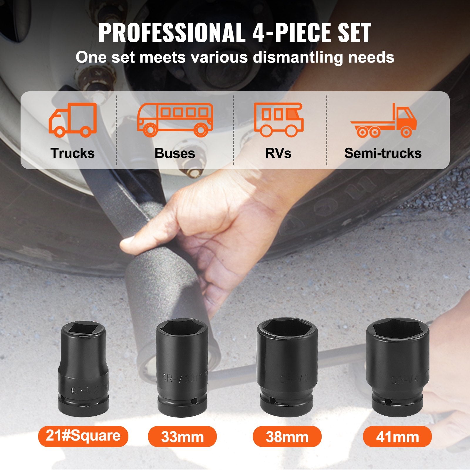 Automotive Repair & Speciality Tools: VEVOR Torque Multiplier, Heavy Duty Torque Multiplier Wrench Set, 1 Inch Drive Lug Nut Wrench Torque Multiplier, 1:64 6800N.m Lug Nut Remover, with 4 Sockets and Storage Case for Truck Trailer RV