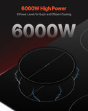 Cooktops & Stoves: VEVOR 6000W 4 Burner Induction Cooktop Electric Countertop Burner Touch Control