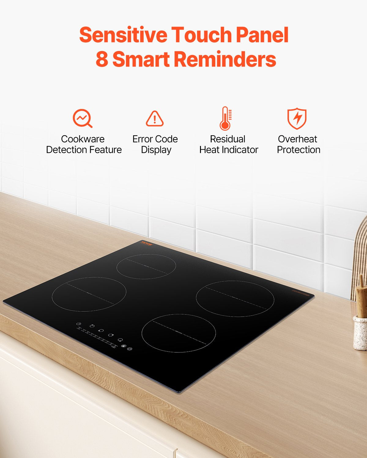 6000W 4 Burner Induction Cooktop Electric Countertop Burner Touch Control