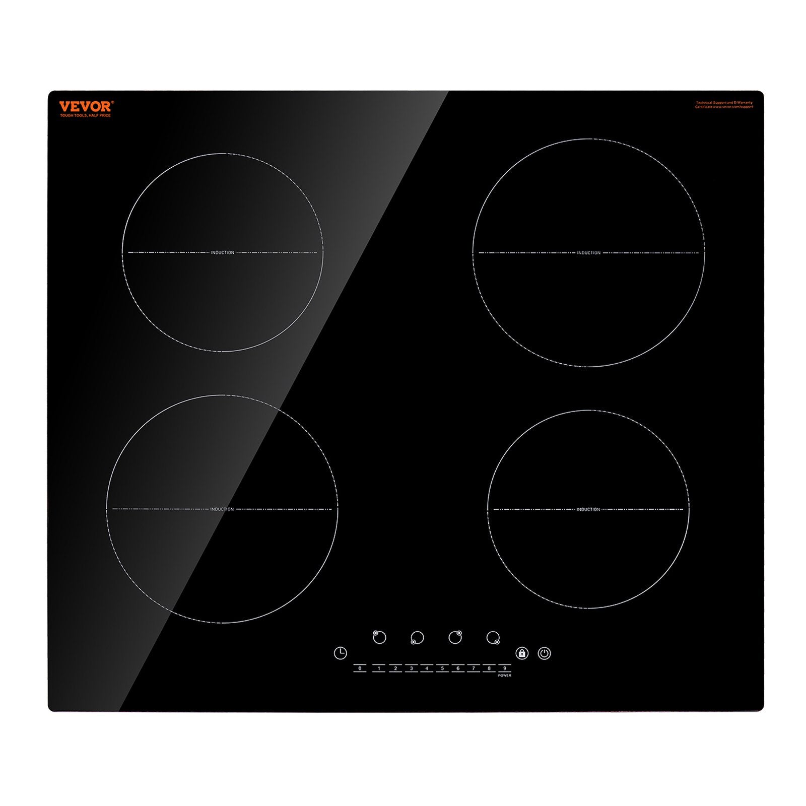 6000W 4 Burner Induction Cooktop Electric Countertop Burner Touch Control