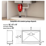 Kitchen & Bathroom DIY: VEVOR Farmhouse Kitchen Sink, 304 Stainless Steel Drop-In Sinks, Top Mount Single Bowl Basin with Ledge & Accessories, Household Dishwasher Sinks for Workstation, Prep Kitchen, and Bar Sink, 36 inch