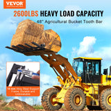 Automotive Parts: VEVOR Clamp on Debris Forks to 1200 mm Bucket, 1200 kg Capacity Heavy Duty Clamp on Pallet Forks Attachments, Fit for Loader Bucket Skidsteer Tractor to Clean up Fallen Limbs Debris or Yard Wwaste