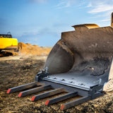 Automotive Parts: VEVOR Clamp on Debris Forks to 1200 mm Bucket, 1200 kg Capacity Heavy Duty Clamp on Pallet Forks Attachments, Fit for Loader Bucket Skidsteer Tractor to Clean up Fallen Limbs Debris or Yard Wwaste