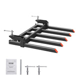 Automotive Parts: VEVOR Clamp on Debris Forks to 1200 mm Bucket, 1200 kg Capacity Heavy Duty Clamp on Pallet Forks Attachments, Fit for Loader Bucket Skidsteer Tractor to Clean up Fallen Limbs Debris or Yard Wwaste