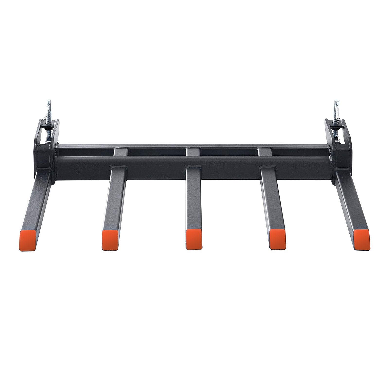 Clamp on Debris Forks to 1200 mm Bucket, 1200 kg Capacity Heavy Duty Clamp on Pallet Forks Attachments, Fit for Loader Bucket Skidsteer Tractor to Clean up Fallen Limbs Debris or Yard Wwaste
