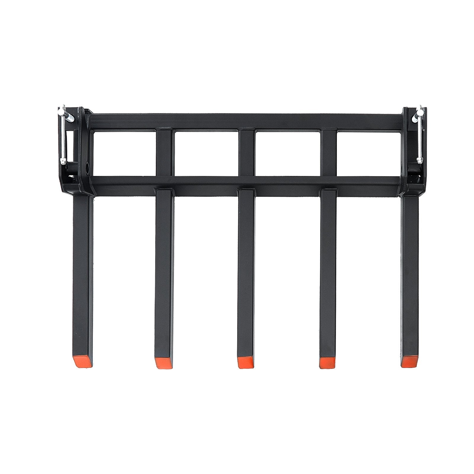 Clamp on Debris Forks to 1200 mm Bucket, 1200 kg Capacity Heavy Duty Clamp on Pallet Forks Attachments, Fit for Loader Bucket Skidsteer Tractor to Clean up Fallen Limbs Debris or Yard Wwaste