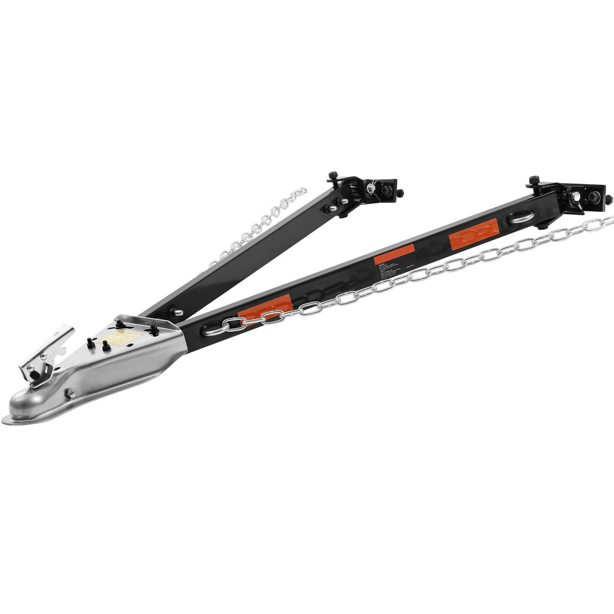 Tow Bar, 2495 kg Towing Capacity with Chains, Powder-Coating Alloy Steel Bumper-Mounted Universal Towing Bar, Coupler Fits 5cm Ball Hitch, 100 cm Opening Width, for RV Car Trailer Truck