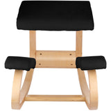 Back Care: VEVOR Wooden Ergonomic Kneeling Chair Memory Seat Cushion Relieving Body Black